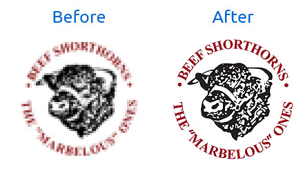 logo design that has been pixelated